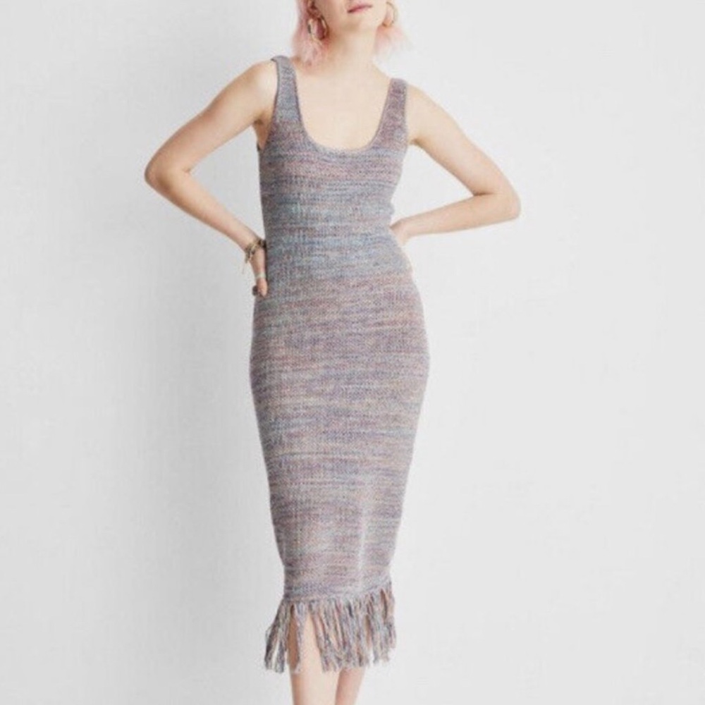 Future Collective Knit Tank Midi Dress - Multicolor